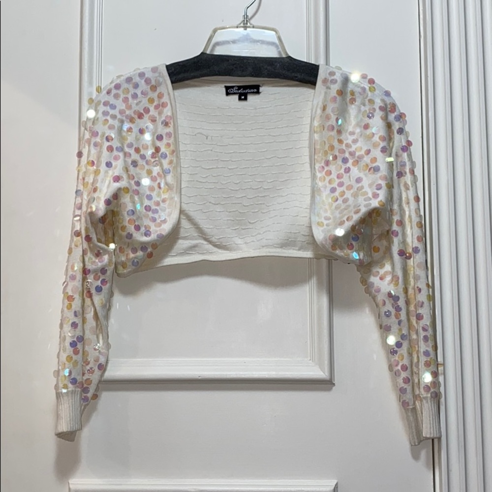 Sequin shrug